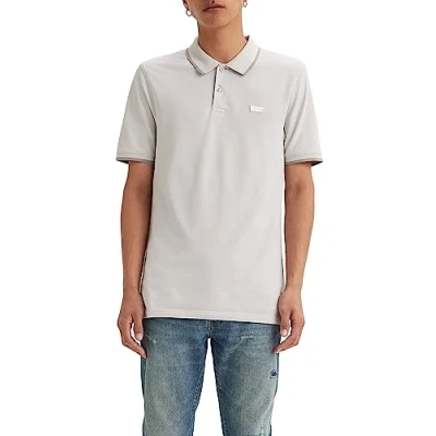Image of Levi&#039;s Men&#039;s Slim Housemark Polo Shirt, Quarter Tipping Quiet Gray, S
