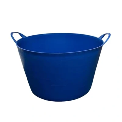 Image of NEW! BLUE Plastic Flexi Tubs 65 Litre Heavy Duty FLEXIBLE STORAGE BUCKET Multi Purpose Round CONTAINER LARGE TUB GARDEN