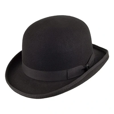 Image of Jaxon &amp; James Wool Felt English Bowler Hat Black S