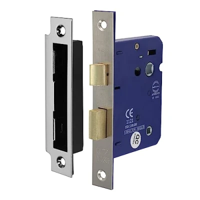 Image of Timco Bathroom Lock Satin Nickel (Size 78mm 1 Each)