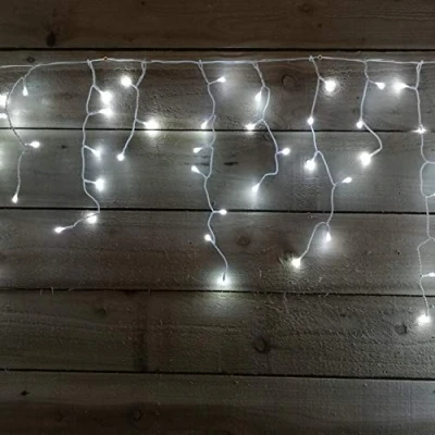Image of Premier Christmas 300 Frosted Icicle LED Lights White 7.5m