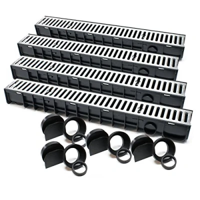 Image of Drainage Storm Ground Channel 4x1m 1.5t Heelguard Galvanised Rain Waste Sewage Water Drain