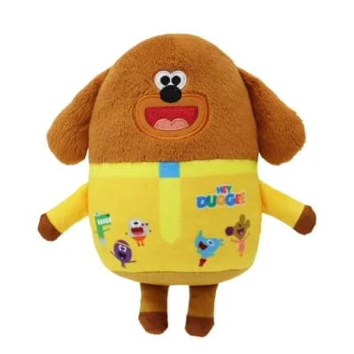 Image of Hey Duggee Toy, Teddy Bear with all his Squirrel Club friends printed on, Brown