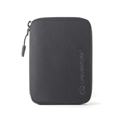 Image of Lifeventure Men&#039;s X Pac Mini Travel RFID Protected Wallet with Zip Closure Bi Fold, Black, Compact