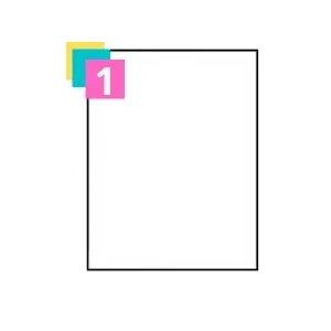 Image of 1 Per Sheet, 100 Sheets, A4 White Sticker Paper Labels, Full Size No Border Self Adhesive Sticky Address Mailing Printer Labels Laser/Inkjet Printing, 199.6mm x 289mm