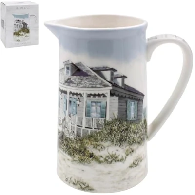 Image of Lesser &amp; Pavey Sea Breeze Milk Jug Jugs Perfect for Milk, Creamer, Gravy or Custard Cream Home, Office Events