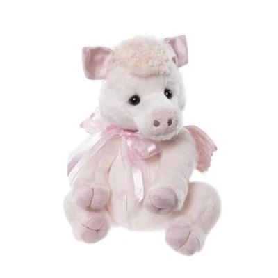 Image of Charlie Bears 2024 Pigasus Flying Pig Teddy Bear Pink Numbered Limited Edition Collectable Plush Animal
