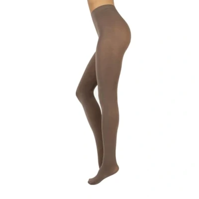 Image of CALZITALY Cotton Thick Tights for Winter Daily Use S/M, L/XL, XXL Black, Wine 100 DEN Made in Italy (UK, Alpha, L, XL, Regular, beige)