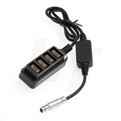 Image of HT 12V RS 3 pin to 4 Port D tap Power Splitter Adapter Cable, 1 Female P