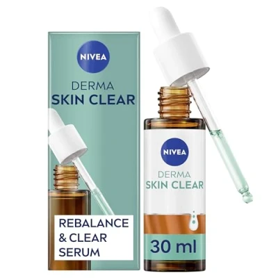 Image of NIVEA Derma Skin Clear Serum (30ml), Specially Formulated for A and Balanced Complexion, Facial Enriched with Niacinamide