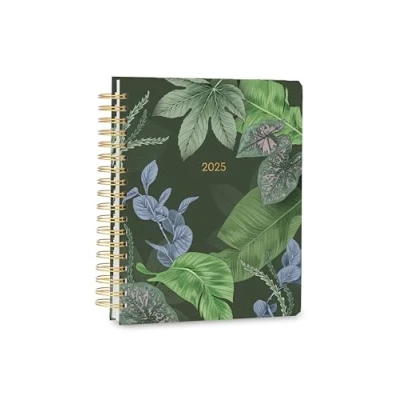Image of High Note 2025 Planner, 17 Month Weekly &amp; Monthly Hardcover Planner by La Scarlatte: August 2024 to December 2025, 9&quot; x 10&quot; Greenery