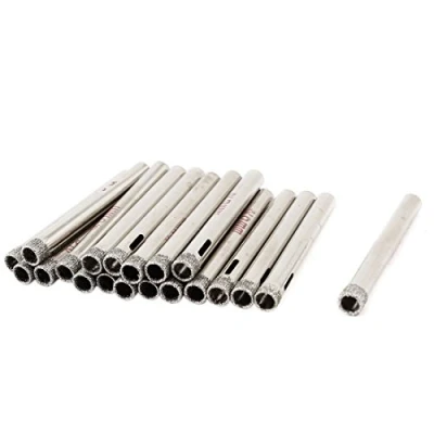 Image of sourcingmap 20 Pcs 6mm Dia Diamond Coated Drill Bit Marble Tile Glass Hole Saw