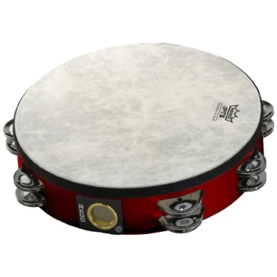 Image of Remo Fiberskyn Tambourine Quadura Deep Red, 8&quot;