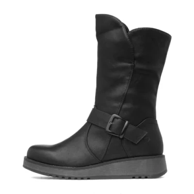 Image of Heavenly Feet Maya Womens Black Calf Boot Size 5 UK