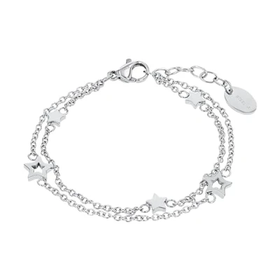 Image of s.Oliver bracelet stainless steel girl children arm jewelry, 14+2 cm, silver, star, Comes in jewelry gift box, 2027453