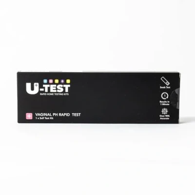 Image of U Test Vaginal pH Infection Rapid Home Kit Detection for Common Infections Including Bacterial Vaginosis BV Thrush Easy to Use Swab 1 Minute Results Single Self
