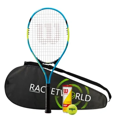 Image of Wilson Fusion XL Tennis Racket + Full Cover &amp; 3 Balls