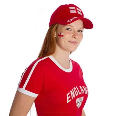 Image of 5 x England Flag Tattoo Fan Set European Championship 2021 Temporary Body (5)
