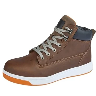 Image of Grafters Unisex Brown Sports Type Safety Toe Cap Trainer Boots Brown, UK 12/EU 46