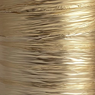 Image of Gold Extra Wide Decor Metallic Foil Gift Wrap Ribbon (125mm x 100 Metres)
