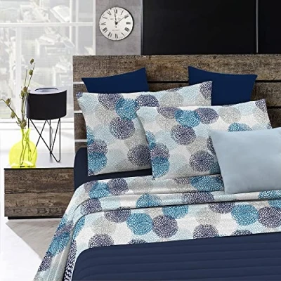 Image of Italian Bed Linen MB Home Italy “Fantasy Sheets Set, Soffioni Blu, Double