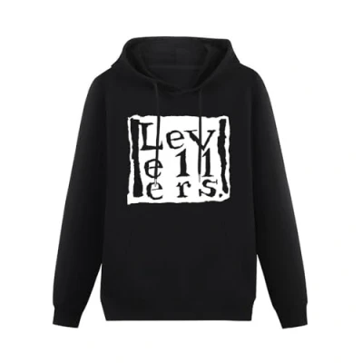 Image of propr The Levellers &#039;Logo&#039; Hoody With kangaroo Pocket Sweatershirt Hoodie Black M