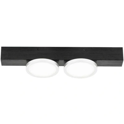 Image of Lucande Kellino ceiling light, 2 bulb, black