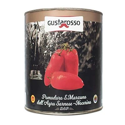 Image of San Marzano DOP Tomato from Agro Sarnese Nocerino Gr. 400 Gustarosso Box 12 Pieces