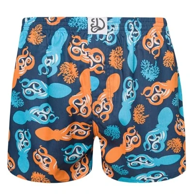 Image of Dedoles Men&#039;s &amp; Boys&#039; Boxers Underwear Boxer Shorts Cotton Trunks Funny Designs Astronaut Hamster Games Books Gift for Him, Design: Clever Octopus, Colour: Blue, Size: XL
