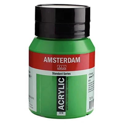 Image of Amsterdam Standard Series Acrylic Jar 500 ml Permanent Green Light 618 (17726182)