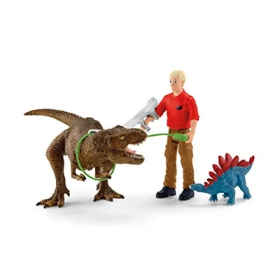 Image of SCHLEICH 41465n Tyrannosaurus Rex attack Dinosaurs Toy Playset for children aged 4 12 Years