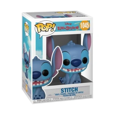Image of Funko Pop! Disney: Smiling Seated Stitch Lilo &amp; Collectable Vinyl Figure Gift Idea Official Merchandise Toys for Kids Adults Movies Fans Model Collectors