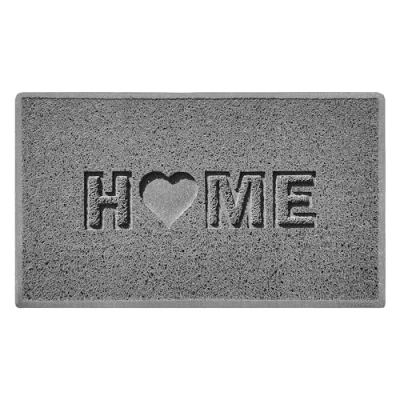 Image of Nicoman LOVE at HOME Doormat 75x44cm Quiet Gray｜Heavy Duty Non Slip｜Indoor/Outdoor｜Barrier Dirt Trapper Floor Mat｜Home Patio Garden Conservatory Door Heart