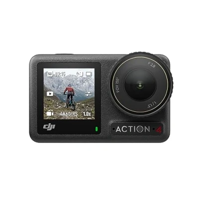 Image of DJI Osmo Action 4 Essential Combo 4K/120fps Waterproof Camera with a 1/1.3 Inch Sensor, Stunning Low Light Imaging, 10 bit &amp; D Log M Color Performance, Long Lasting 1770 mAh Battery