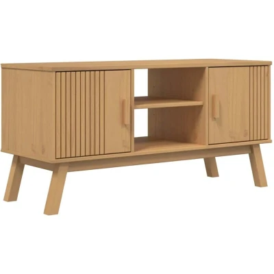 Image of vidaXL TV Cabinet OLDEN Brown 114x43x57 cm Solid Wood Pine