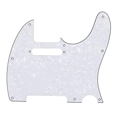 Image of Alnicov White Pearl Guitar Pickguard Scratch Plate Fits For Tl Electric