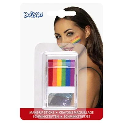 Image of Boland 45065 6 in 1 Rainbow Makeup Pen, Unisex Kids, Multi Coloured