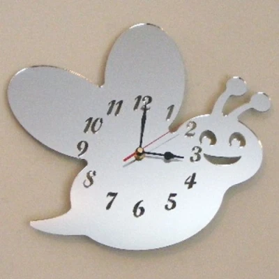Image of Super Cool Creations Bumble Bee Clock Mirror 30cm x 25cm