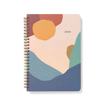 Image of Letts Earth A5 Week to view 2024 diary sunset