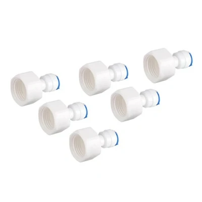 Image of 6pcs Female Adapter 1/4 Tube OD to 1/2 Push in Quick Connector for Water Filter Reverse Osmosis