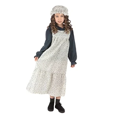Image of Bristol Novelty CF235L Classic Victorian Girl (Large) Costume, Multi Colour, 7 8 Years Old