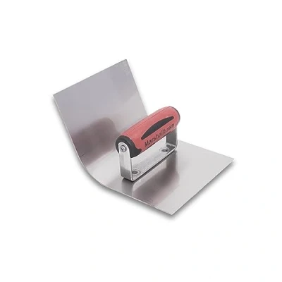 Image of Marshalltown GT198SSD 6 x 4 1/2 SS Gutter Tool 1 1/2R DuraSoft Grip, Silver, 114 152 mm