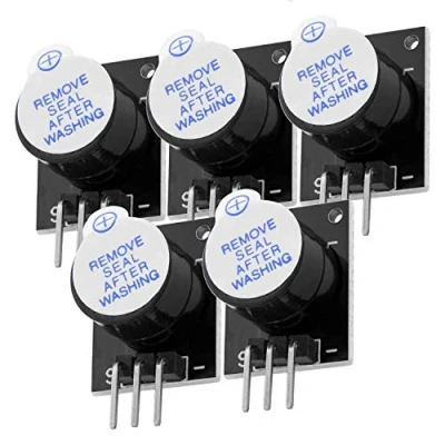 Image of AZDelivery 5 x KY 012 Active Piezo Buzzer Speaker Alarm Module Breakout Board compatible with Arduino Including E Book!