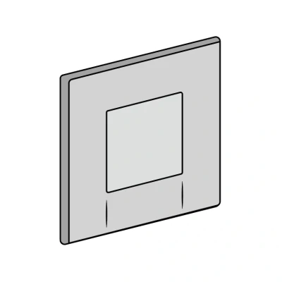 Image of Geberit Tango pneumatic urinal flush plate matt chrome (241.914.46.1)