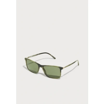 Image of Giorgio Armani Sunglasses, Men&#039;s, Size: 56, Matte striped green