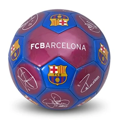 Image of FC Barcelona Official Signature Mini Crest Football (Size 1) (One Size) (Scarlet/Blue)