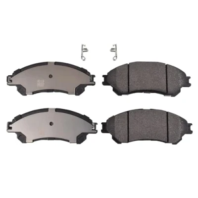 Image of 5581061M50, 5581061M51 Brake pad set BLUE PRINT ADK84241 Front Axle with acoustic wear warning anti squeak plate SUZUKI: SX4 II S Cross