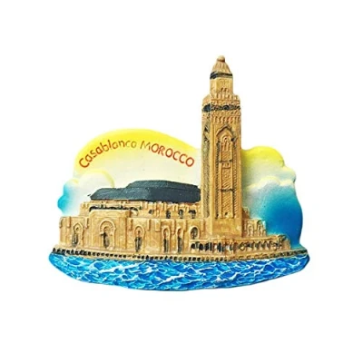Image of Morocco Casablanca 3D Fridge Magnet Tourist souvenir Travel Sticker,Morocco Refrigerator Magnet,Home and Kitchen Decoration Collection from China