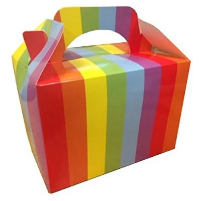 Image of MustBeBonkers 35 x Rainbow Birthday Food Meal Loot Party Boxes Gift Favour Box MBB