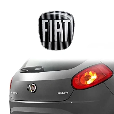 Image of Fiat 14186D 3D Sticker Replacement Logo Black for Bravo Rear